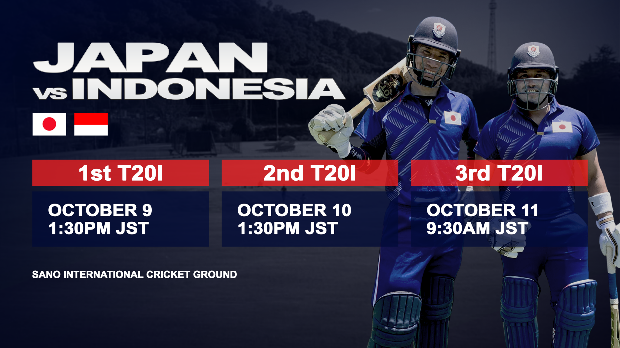 Japan Cricket Association 日本代表、初の男子t20国際試合でインドネシアと対戦決定